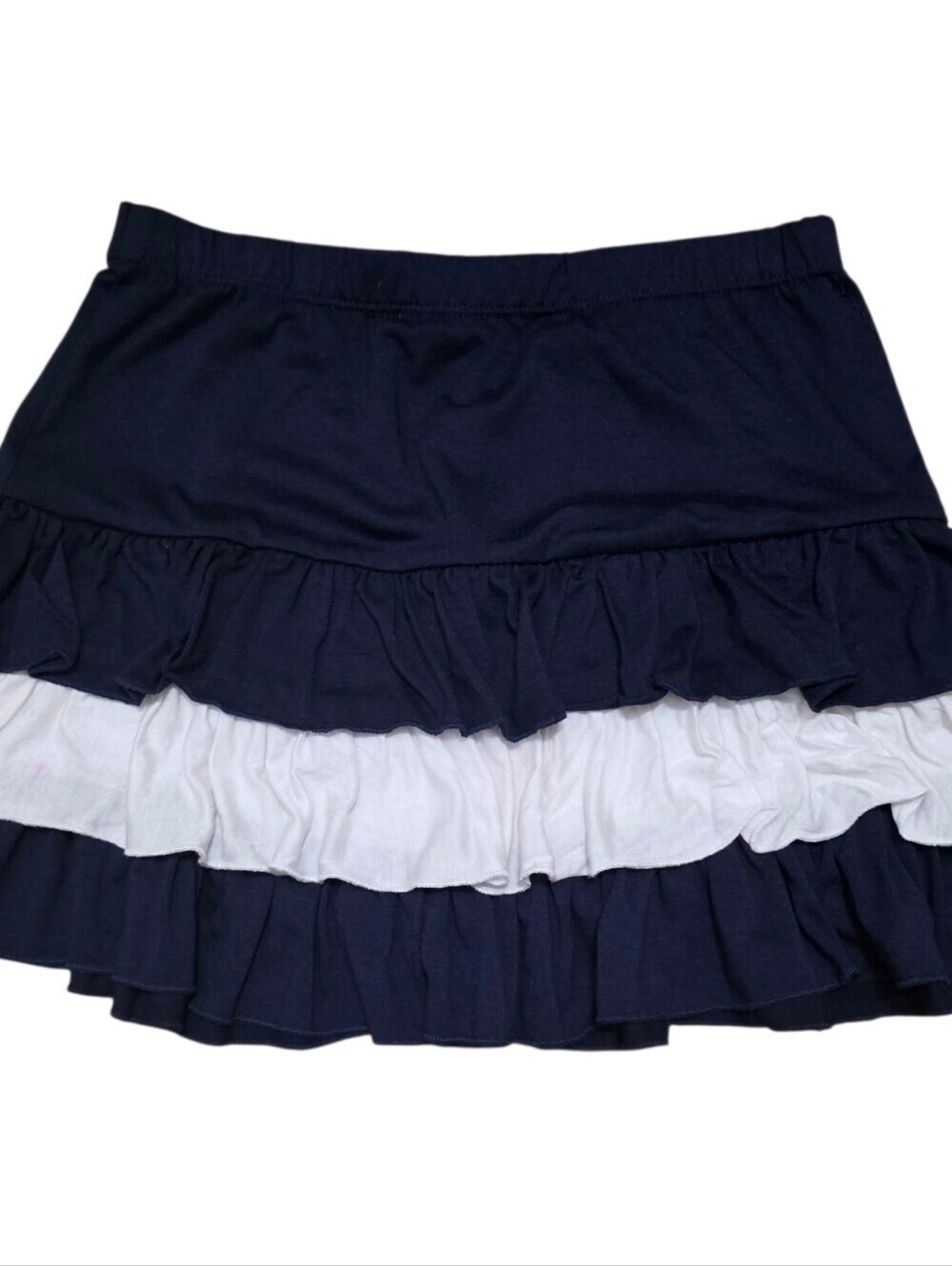 Plum layered navy blue and white skirt